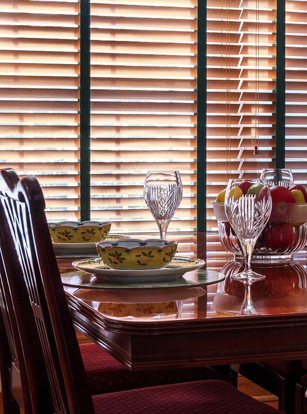 Wooden window blinds